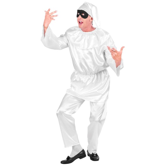 Pulcinella-klovnekostyme for herrer