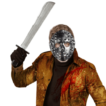 Halloween kniv og maske