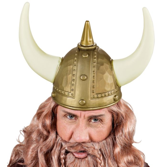 Vikingehjelm med spiss og horn