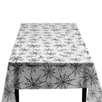 Halloween spindelvev plastdekk - 135x275 cm