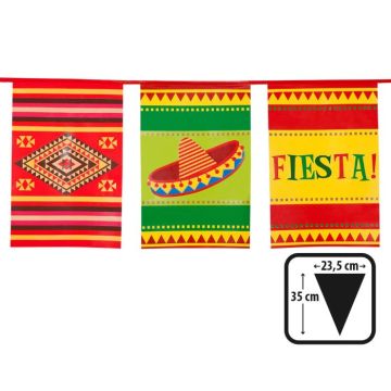 Meksikansk fiesta plastguirlande - 10 m
