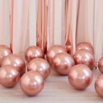 Rose Gold Chrome Mini Ballongar  40x - 12 cm