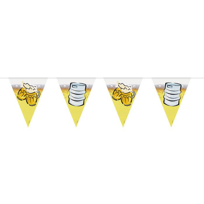 Oktoberfest Flaggornament Med Ølmotiv - 6 m