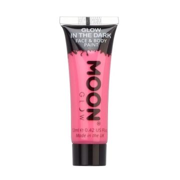 Sjølvlysande Ansikts Og Kroppsmaling Rosa 12 ml Moon Creations