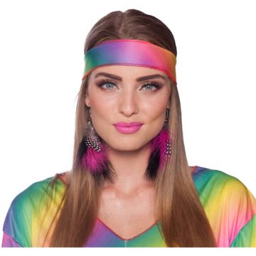 Hippie fjør øreringar 