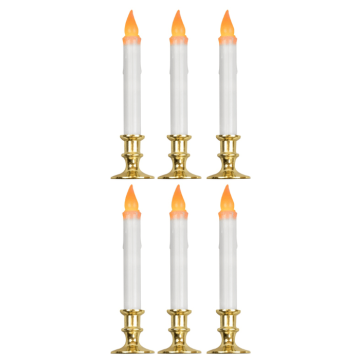 LED kubbelys 6x med timer - 23 cm