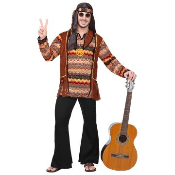 Hippiekostyme for herrer med halskjede