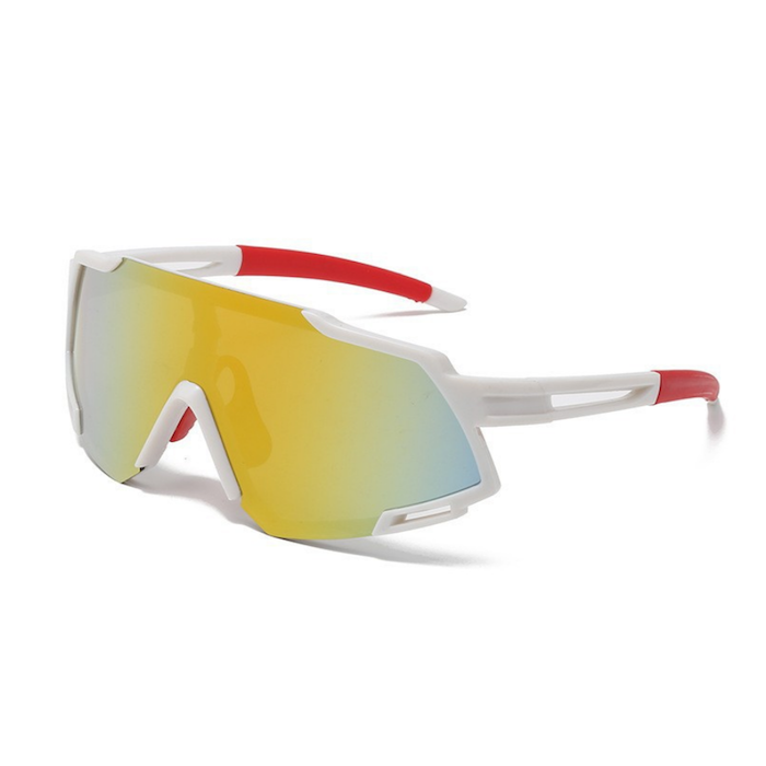 Sports solbriller kvit speilrefleks - onesize