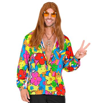 Blomstret skjorte i 60-tallsstil
